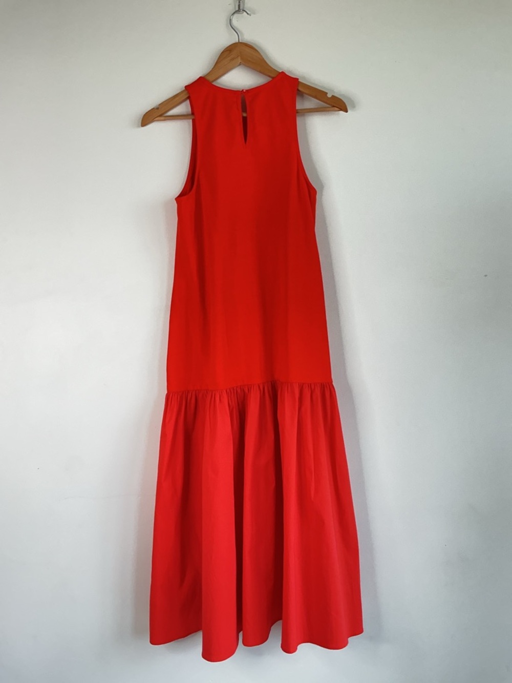 Maeve Anthropologie Coral Sleeveless Drop Waist dress S Dopamine jewel color - Picture 5 of 6